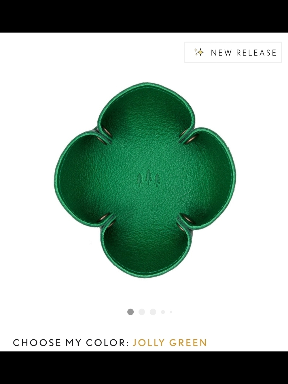 Portland Leather Reversible Trinket Tray * Clover*